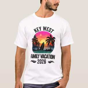 Camiseta Férias em Família em Key West 2026 Roupas Combinan
