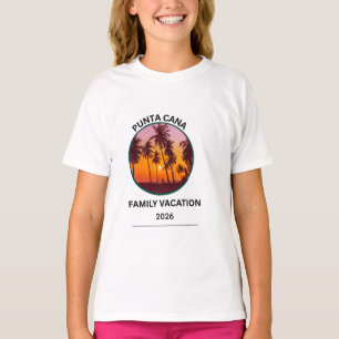 Camiseta Férias em Família em Punta Cana Pôr do Sol na Prai
