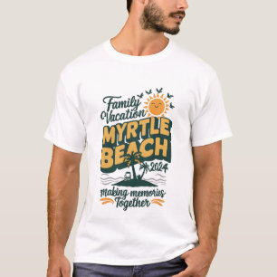 Camiseta Férias em Família Myrtle Beach 2024 Criando Memóri