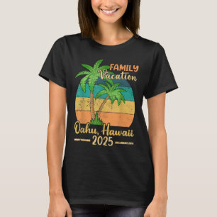 Camiseta Férias em Família na Praia de Oahu no Havaí Verão