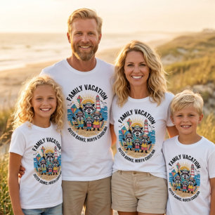 Camiseta Férias em Família Outer Banks Carolina do Norte Gr