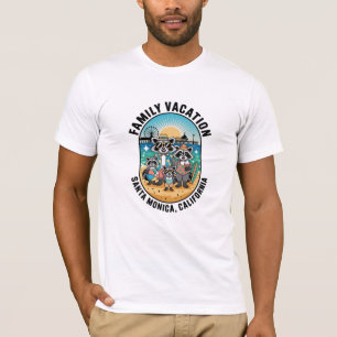 Camiseta Férias em Família Santa Mônica Califórnia Combinan