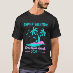 Camiseta Férias em Praia com a Família na Nicarágua 2025 Pa