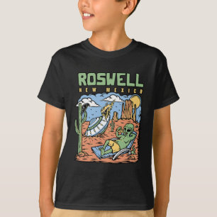 Camiseta Férias engraçadas de alienígena no deserto de Rosw