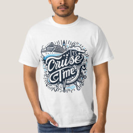 Camiseta Férias Engraçadas por Navios de Cruzeiro - É Hora