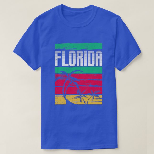 Camiseta Férias Exóticas de Verão Flórida Lover FL Flórida (Frente do Design)