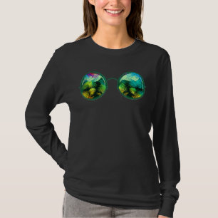 Camiseta Férias Exóticas de Verão Ilha das Flores Tropicais