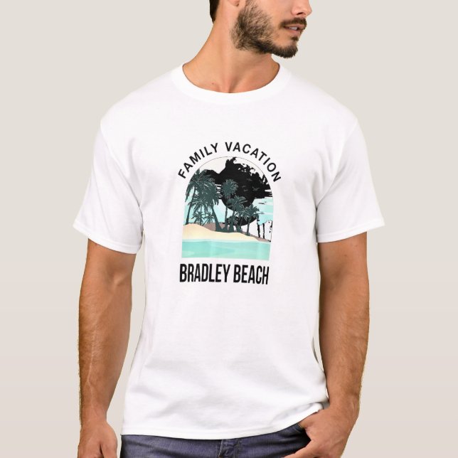 Camiseta Férias Familiares 2021 Bradley Beach Summer New Je (Frente)