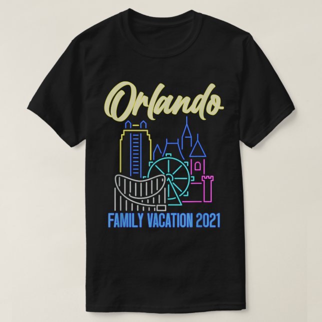 Camiseta Férias Familiares 2021 Orlando Matching Summer Vac (Frente do Design)