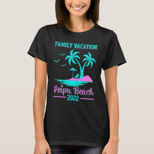 Camiseta Férias Familiares 2022 Estilo Vintage Hawaii Poipu
