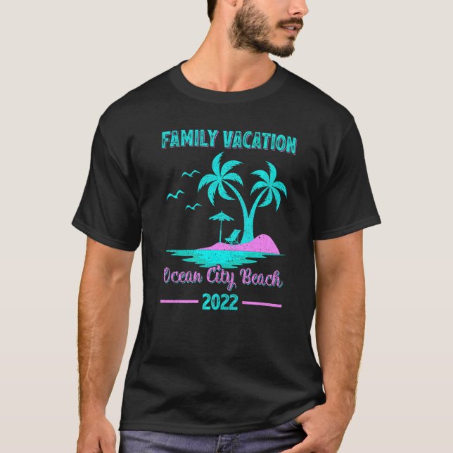 Camiseta Férias Familiares 2022 Estilo Vintage Oceano Maryl (Frente)