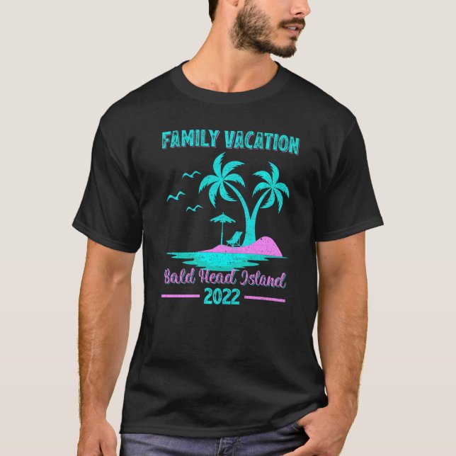 Camiseta Férias Familiares 2022 - North Carolina Bald Head  (Frente)