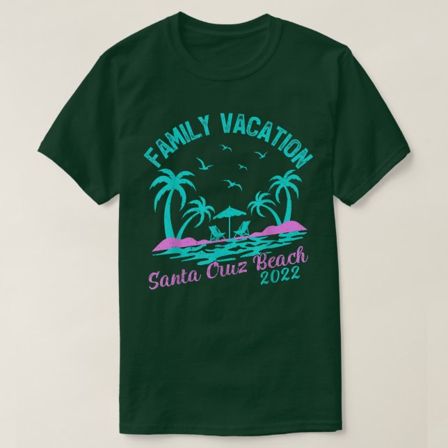 Camiseta Férias Familiares 2022 Palm Tree California Papais (Frente do Design)