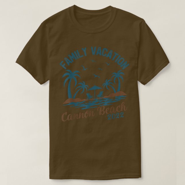 Camiseta Férias Familiares 2022 Palm Tree Oregon Cannon Bea (Frente do Design)