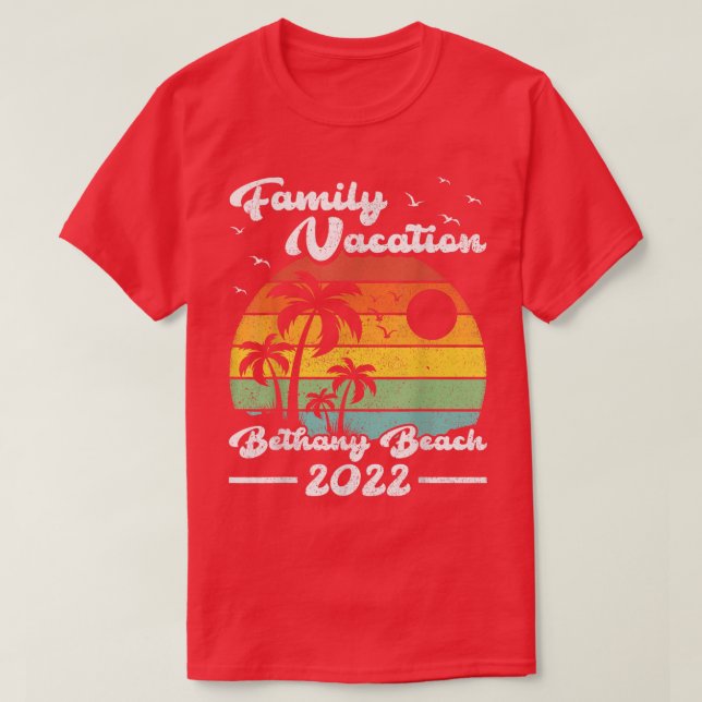 Camiseta Férias Familiares 2022 Vintage Delaware Bethany Be (Frente do Design)