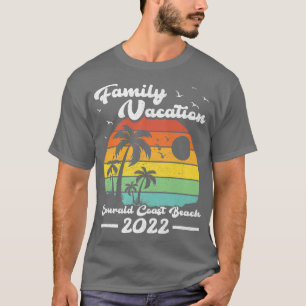 Camiseta Férias Familiares 2022 Vintage Florida Emerald Coa