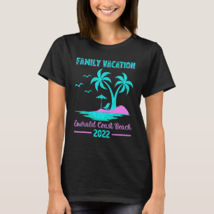 Camiseta Férias Familiares 2022 Vintage Florida Emerald Coa