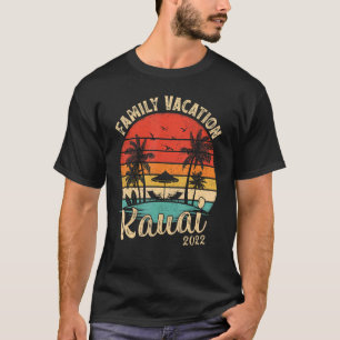 Camiseta Férias Familiares 2022 Vintage Retro Hawaii Kauai