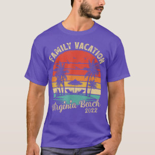 Camiseta Férias Familiares 2022 Vintage Retro Virginia Beac
