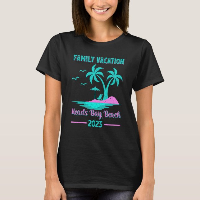 Camiseta Férias Familiares 2023 Palm Tree Anguilla Meads Ba (Frente)