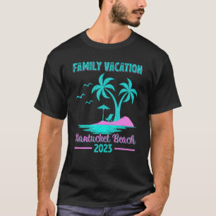 Camiseta Férias Familiares 2023 Palm Tree Massachusetts Nan