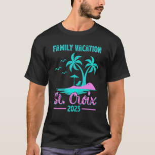Camiseta Férias Familiares 2023 Palm Tree Virgin Island Cr