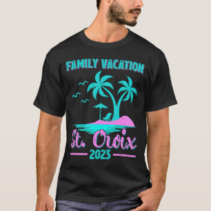 Camiseta Férias Familiares 2023 Palm Tree Virgin Island Cr