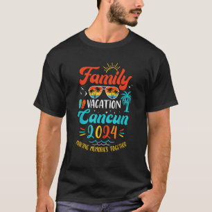 Camiseta Férias Familiares 2024 Cancún Matching Summer Vaca