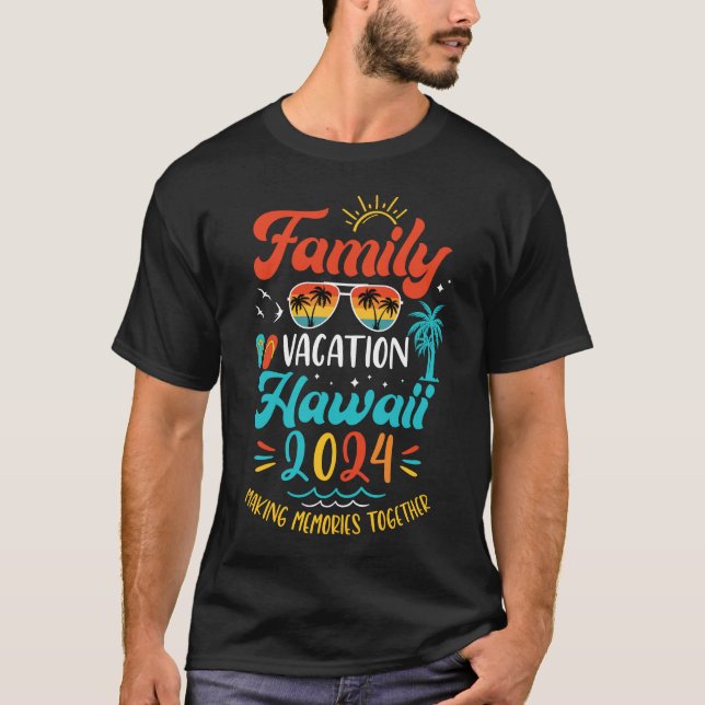 Camiseta Férias Familiares 2024 Hawaii Matching Summer Vaca (Frente)
