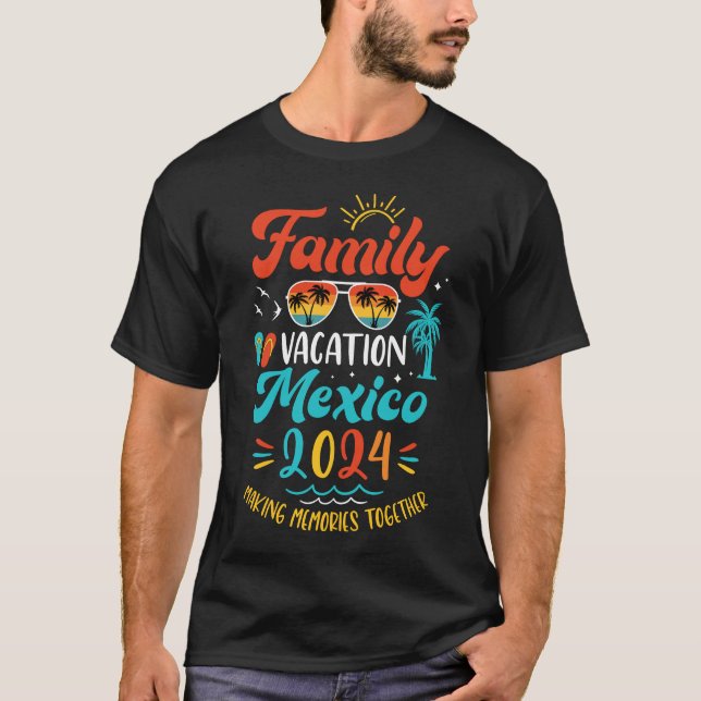 Camiseta Férias Familiares 2024 México - Férias de Verão em (Frente)