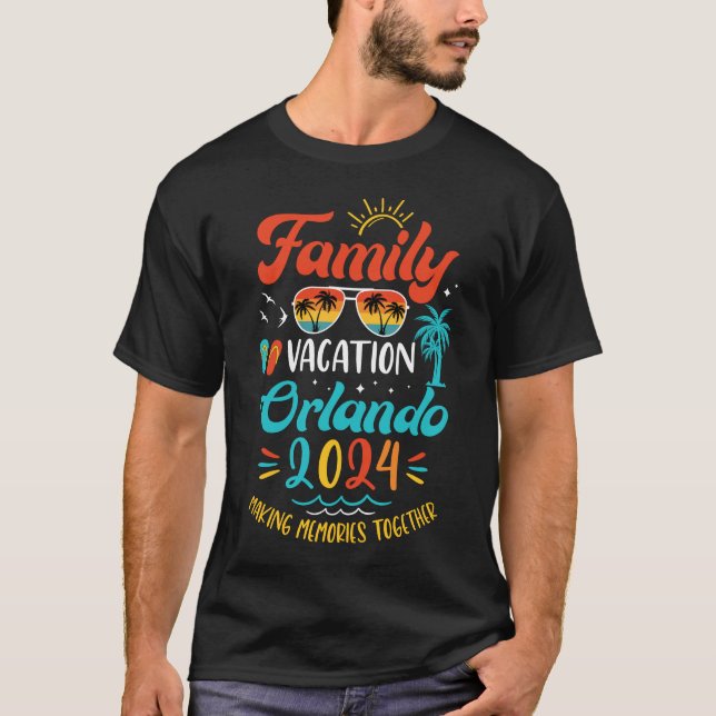 Camiseta Férias Familiares 2024 Orlando Matching Summer Vac (Frente)