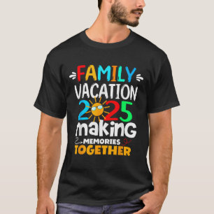 Camiseta Férias Familiares 2025, Família Beach Matching Sum