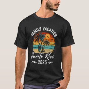 Camiseta Férias Familiares 2025 Vintage Porto Rico Mães de 