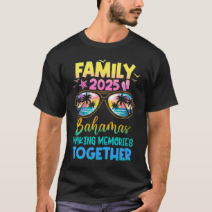 Camiseta Férias Familiares Bahamas 2025 Feriado de Verão Ma