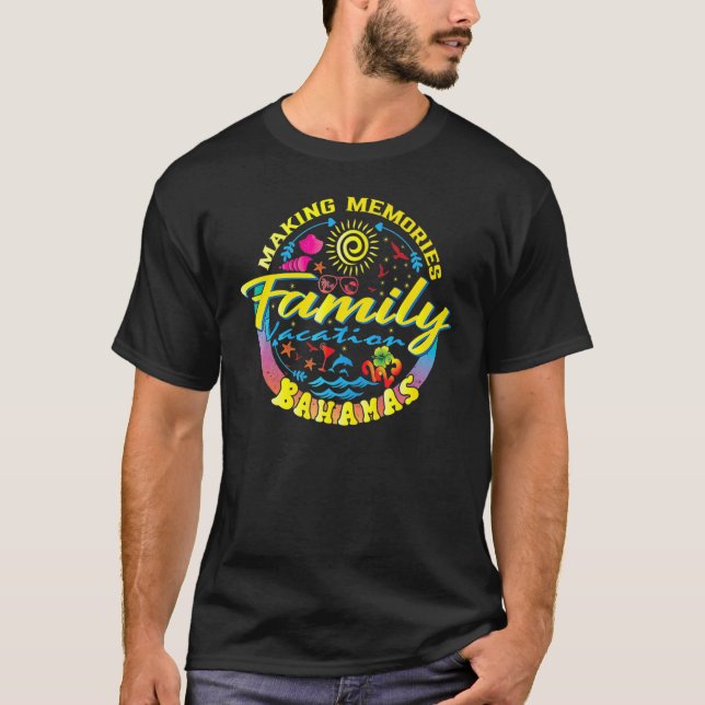 Camiseta Férias Familiares Bahamas Memórias do Fazer Famíli (Frente)