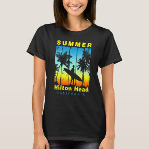 Camiseta Férias Familiares California Hilton Head Sunset Be