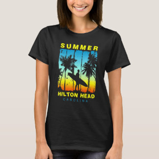 Camiseta Férias Familiares Carolina Hilton Head Sunset Beac