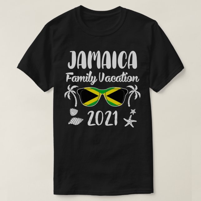 Camiseta Férias Familiares Correspondentes Jamaica 2021 (Frente do Design)