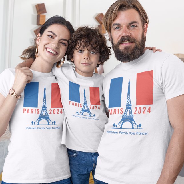 Camiseta Férias Familiares da França de Paris Souvenir (Criador carregado)