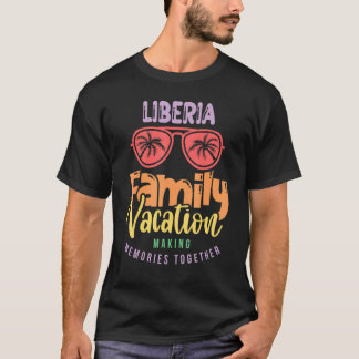 Camiseta Férias Familiares da Libéria Correspondendo a Féri