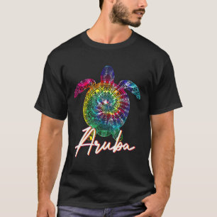 Camiseta Férias Familiares De Tartarugas Marinhas Aruba Tie
