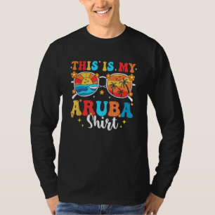 Camiseta Férias Familiares de Verão em Combinação com Aruba