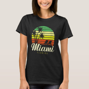 Camiseta Férias Familiares em Miami Sunset Beach