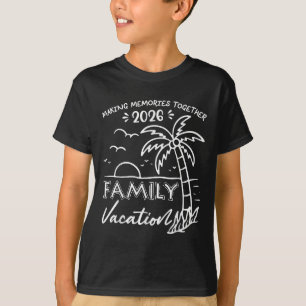 Camiseta Férias Familiares Engraçadas 2026 Beach Palm Tree 