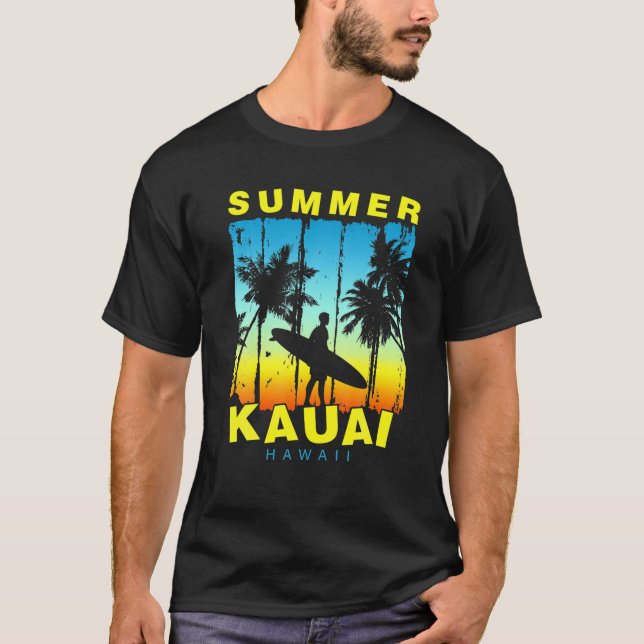 Camiseta Férias Familiares Engraçadas Hawaii Kauai Sunset B (Frente)