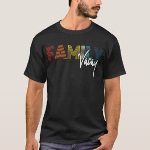 Camiseta Férias Familiares Férias De Verão Retro De Cruzeir