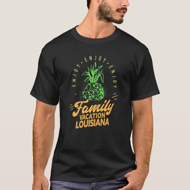 Camiseta Férias Familiares Grupo Familiar Lo da Louisiana (Frente)