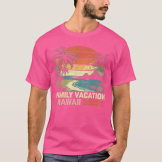 Camiseta Férias Familiares Hawaii Beach 2025 Família Hawaii