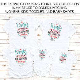 Camiseta Férias Familiares Masculinas — Verão de Praia