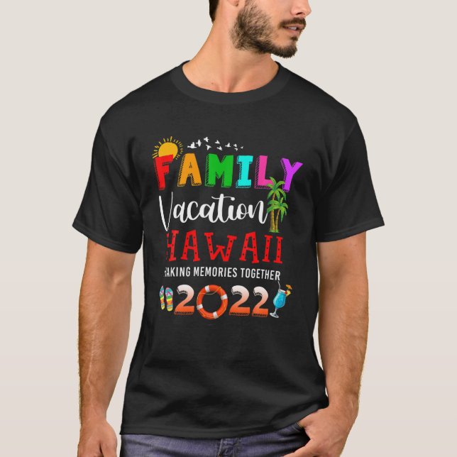 Camiseta Férias Familiares Memórias de Fazer do Havaí Junta (Frente)